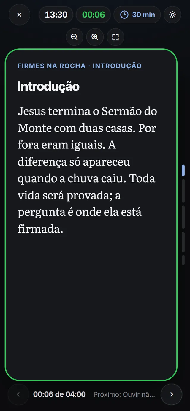 Tela do app: Pregar